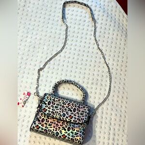 Bari Lynn Leopard Bag (Silver holographic / Multi colored) 🤍✨
